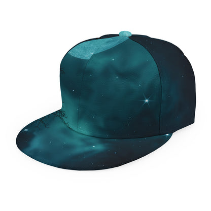 Night Sky And Full Moon Print Snapback Cap