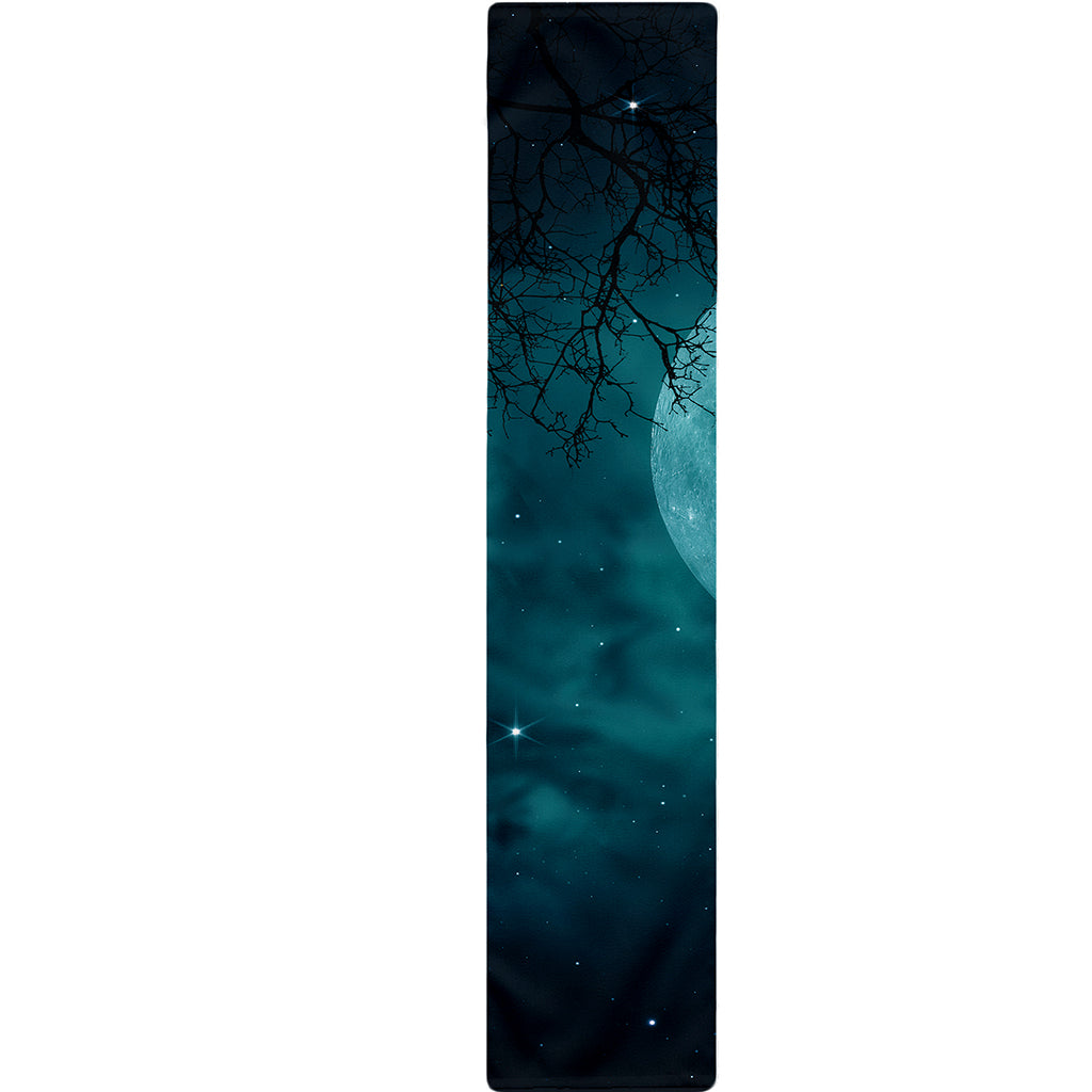 Night Sky And Full Moon Print Table Runner