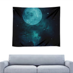 Night Sky And Full Moon Print Tapestry