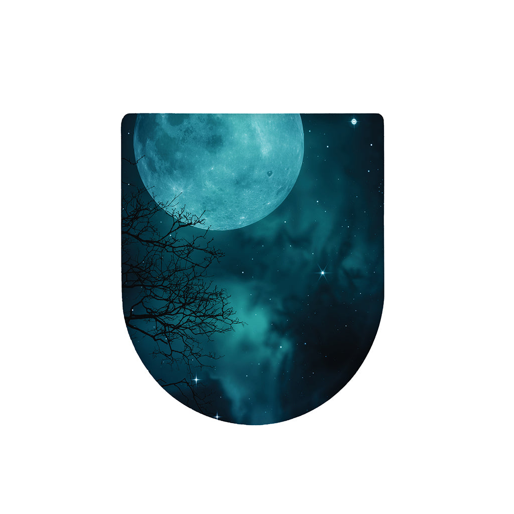 Night Sky And Full Moon Print Toilet Lid Cover
