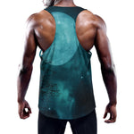 Night Sky And Full Moon Print Training Tank Top
