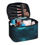 Night Sky And Full Moon Print Travel Makeup Bag