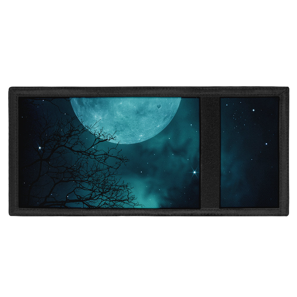 Night Sky And Full Moon Print Trifold Wallet