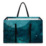 Night Sky And Full Moon Print Utility Tote Bag