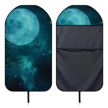 Night Sky And Full Moon Print Waterproof Car Seat Cover