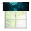 Night Sky And Full Moon Print Window Valance