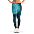 Night Sky And Full Moon Print Women's Leggings