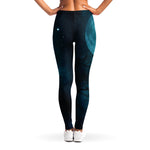 Night Sky And Full Moon Print Women's Leggings