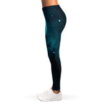 Night Sky And Full Moon Print Women's Leggings