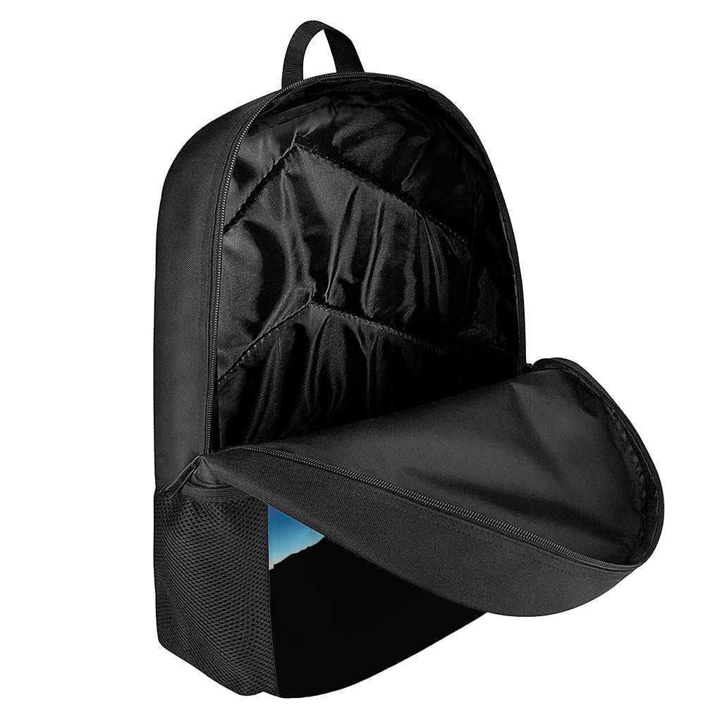 Night Sky And Moon Phase Print 17 Inch Backpack