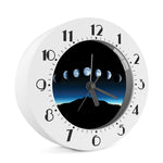Night Sky And Moon Phase Print Alarm Clock