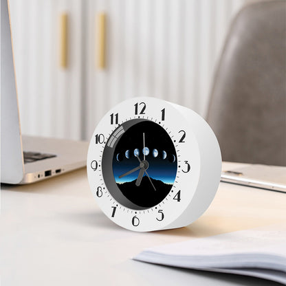 Night Sky And Moon Phase Print Alarm Clock