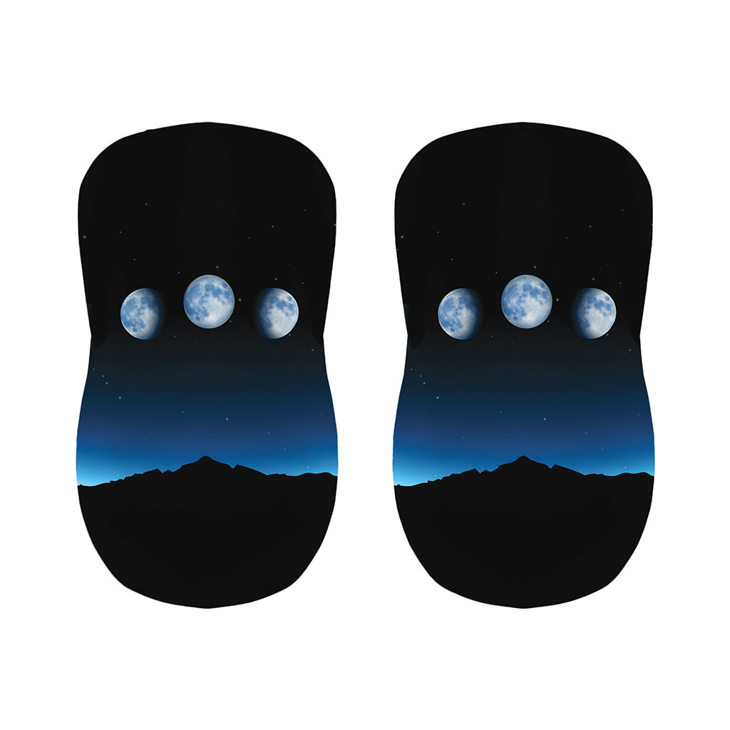 Night Sky And Moon Phase Print Bar Stool Covers