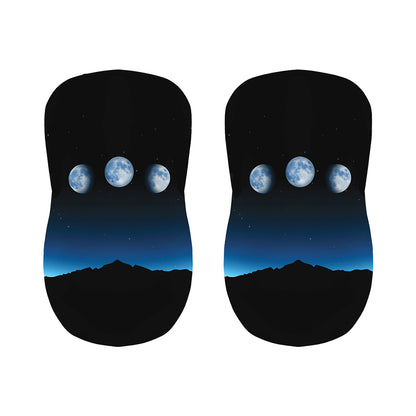 Night Sky And Moon Phase Print Bar Stool Covers