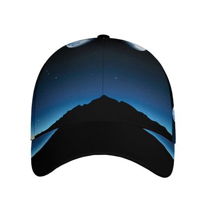 Night Sky And Moon Phase Print Baseball Cap