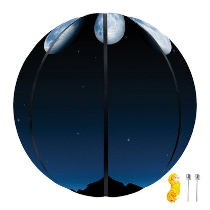 Night Sky And Moon Phase Print Basketball