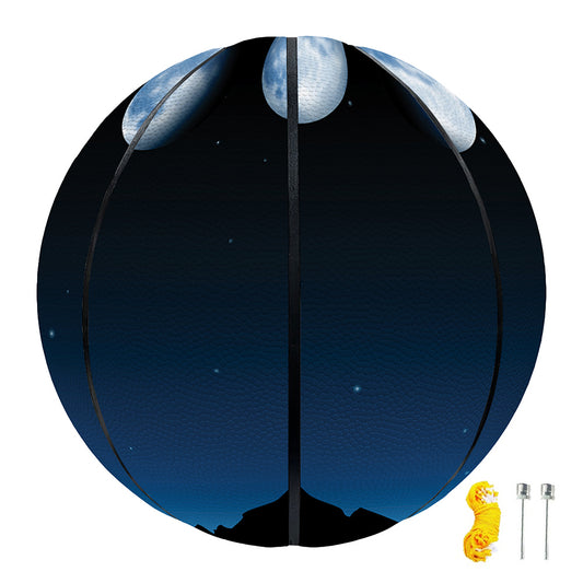 Night Sky And Moon Phase Print Basketball