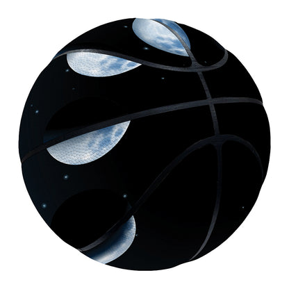 Night Sky And Moon Phase Print Basketball