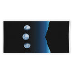 Night Sky And Moon Phase Print Beach Towel