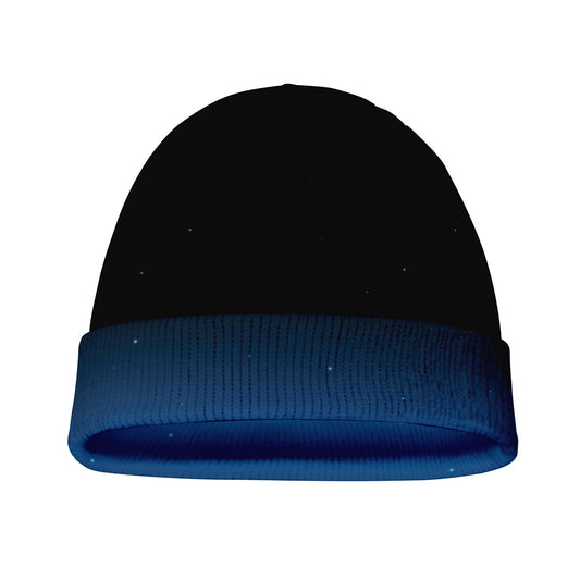 Night Sky And Moon Phase Print Beanie