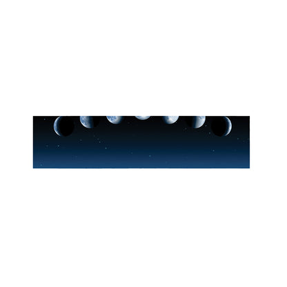 Night Sky And Moon Phase Print Bed Runner