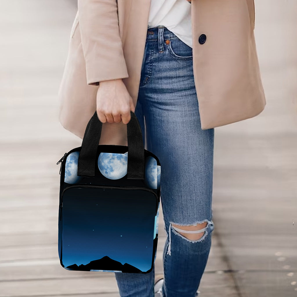 Night Sky And Moon Phase Print Bible Tote Bag