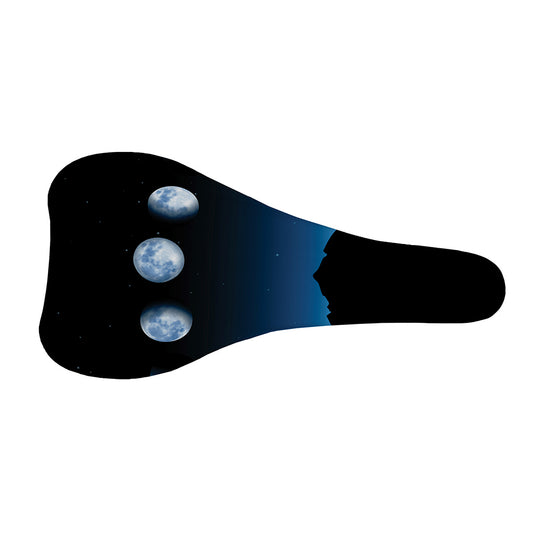 Night Sky And Moon Phase Print Bicycle Seat Cover