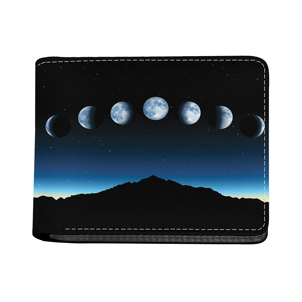 Night Sky And Moon Phase Print Bifold Wallet