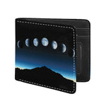 Night Sky And Moon Phase Print Bifold Wallet
