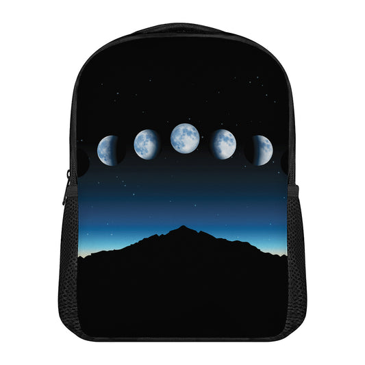 Night Sky And Moon Phase Print Casual Backpack