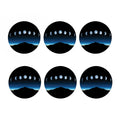 Night Sky And Moon Phase Print Coaster Set