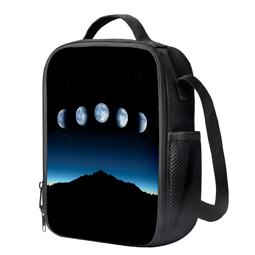 Night Sky And Moon Phase Print Crossbody Lunch Bag