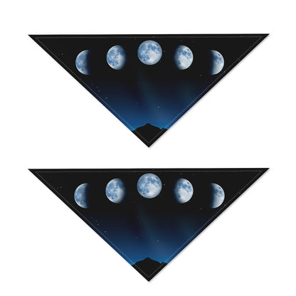 Night Sky And Moon Phase Print Dog Bandana