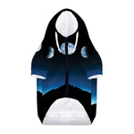 Night Sky And Moon Phase Print Dog Zip Up Hoodie