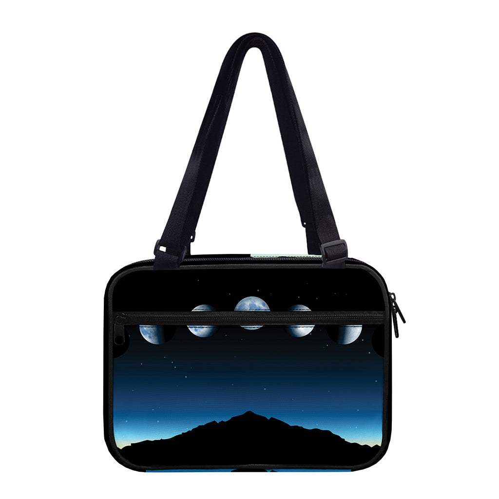 Night Sky And Moon Phase Print Double Strap Bible Bag