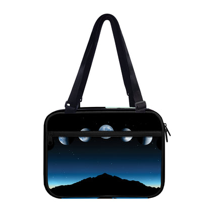 Night Sky And Moon Phase Print Double Strap Bible Bag