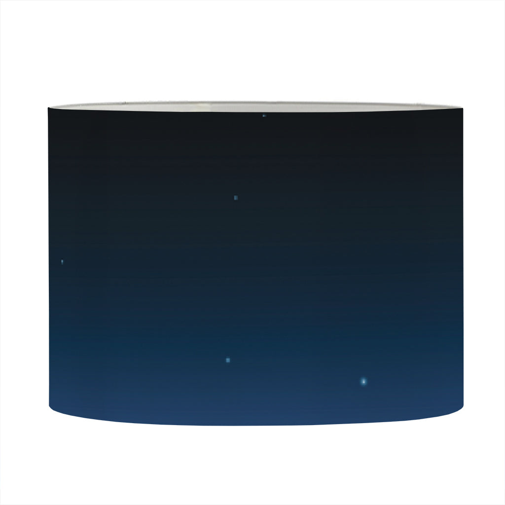 Night Sky And Moon Phase Print Drum Lamp Shade