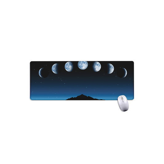 Night Sky And Moon Phase Print Extended Mouse Pad