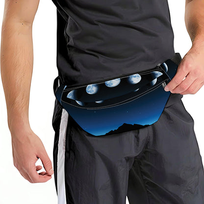 Night Sky And Moon Phase Print Fanny Pack
