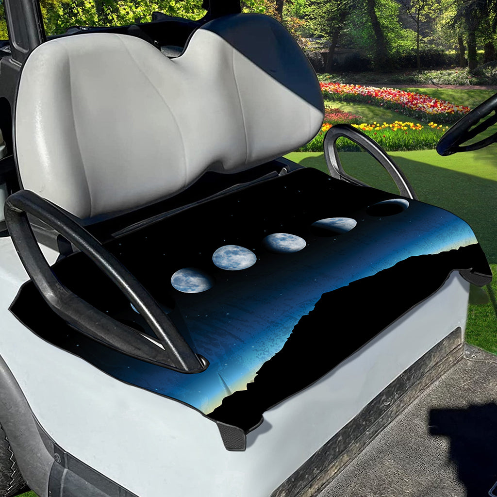 Night Sky And Moon Phase Print Golf Cart Seat Cover