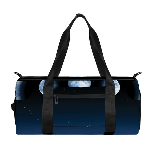 Night Sky And Moon Phase Print Gym Bag