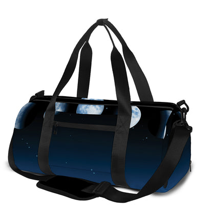 Night Sky And Moon Phase Print Gym Bag