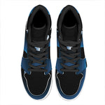 Night Sky And Moon Phase Print High Top Leather Sneakers