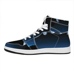 Night Sky And Moon Phase Print High Top Leather Sneakers