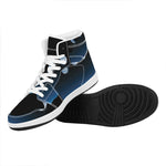 Night Sky And Moon Phase Print High Top Leather Sneakers