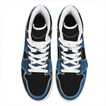 Night Sky And Moon Phase Print High Top Leather Sneakers