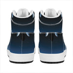 Night Sky And Moon Phase Print High Top Leather Sneakers