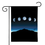 Night Sky And Moon Phase Print House Flag