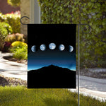 Night Sky And Moon Phase Print House Flag