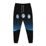 Night Sky And Moon Phase Print Jogger Pants